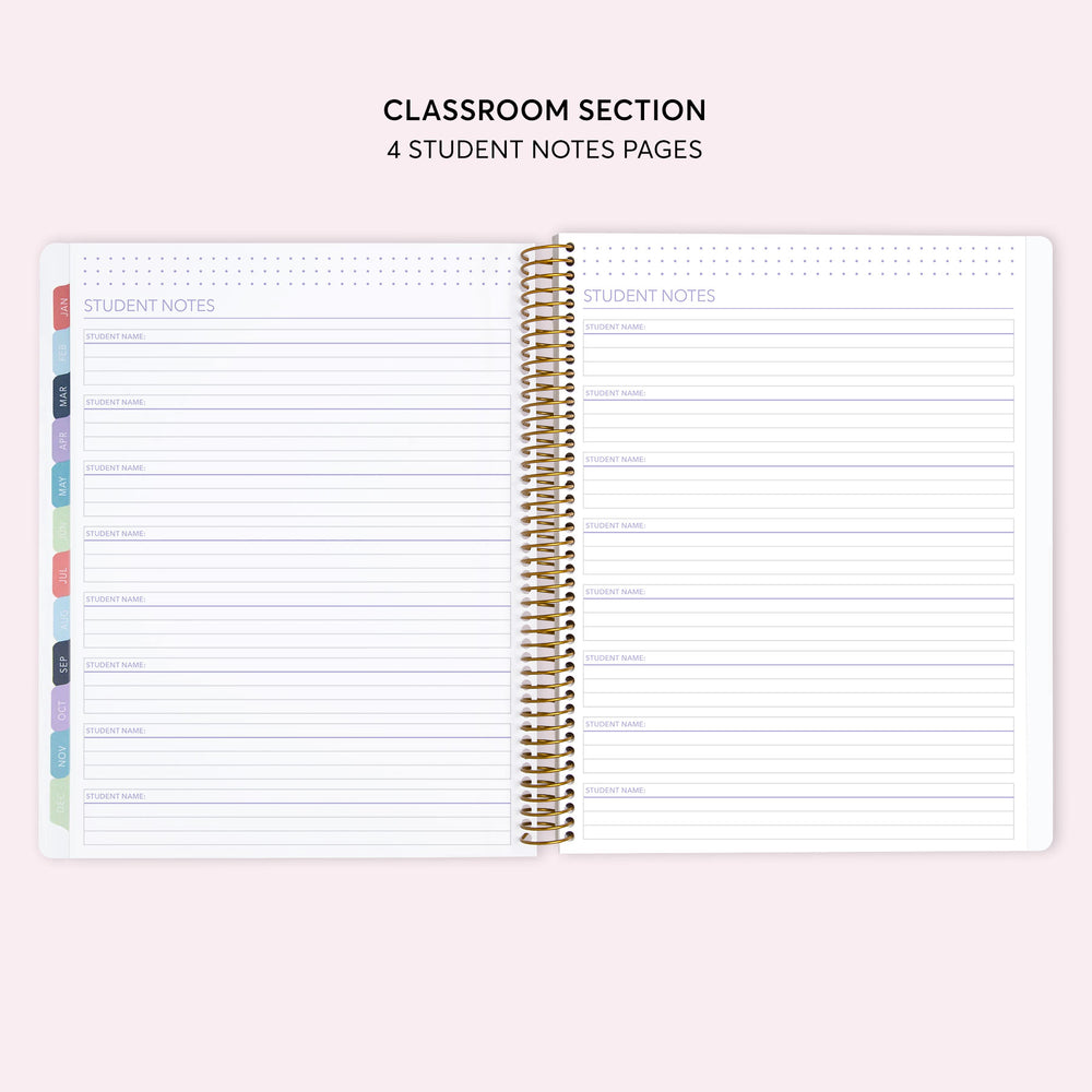 8.5x11 Teacher Planner - Flirty Florals Colorful