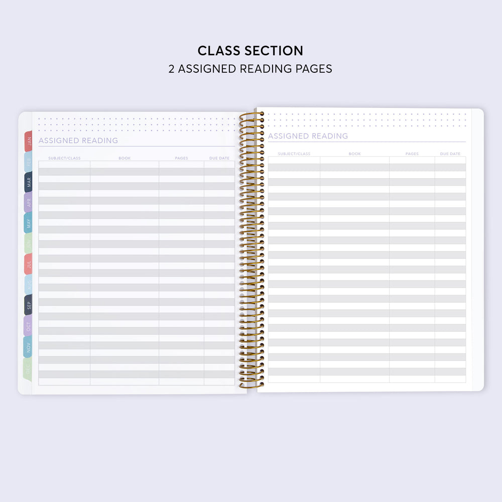 8.5x11 Student Planner - Blue Color Block