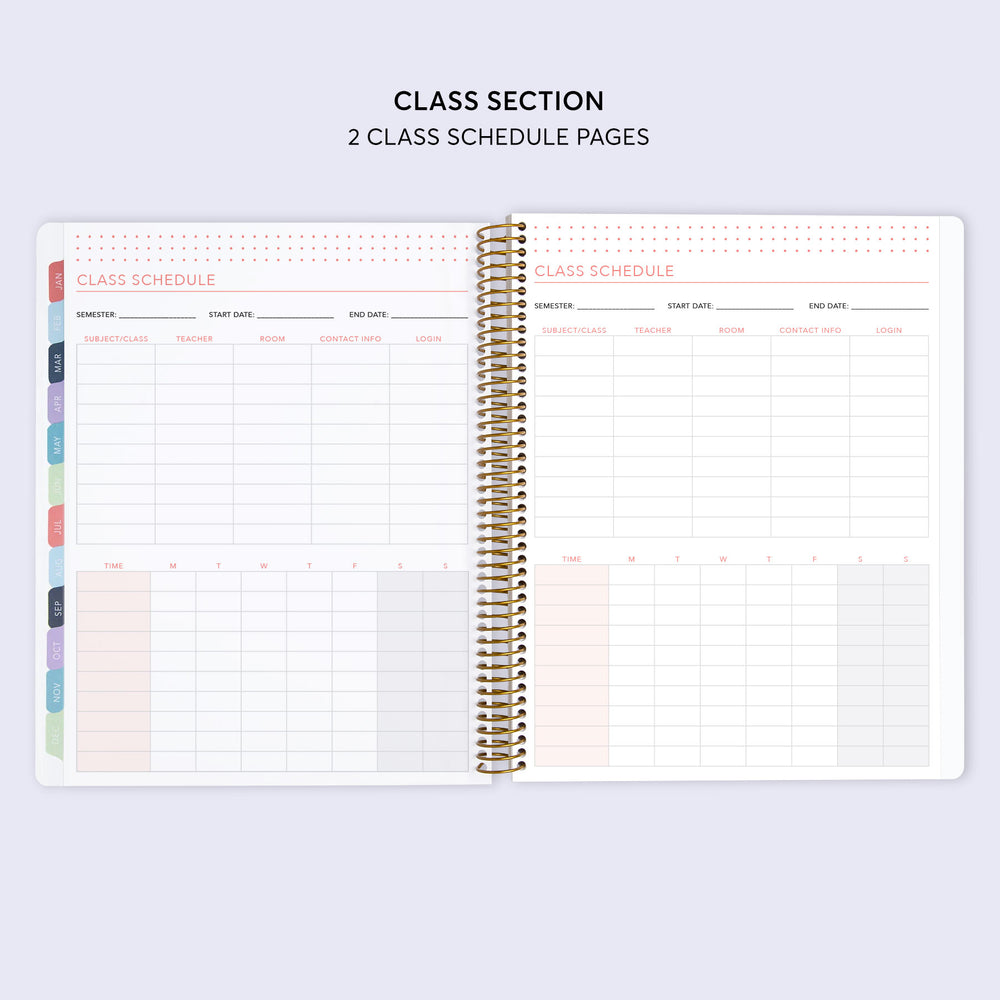 8.5x11 Student Planner - Blue Color Block