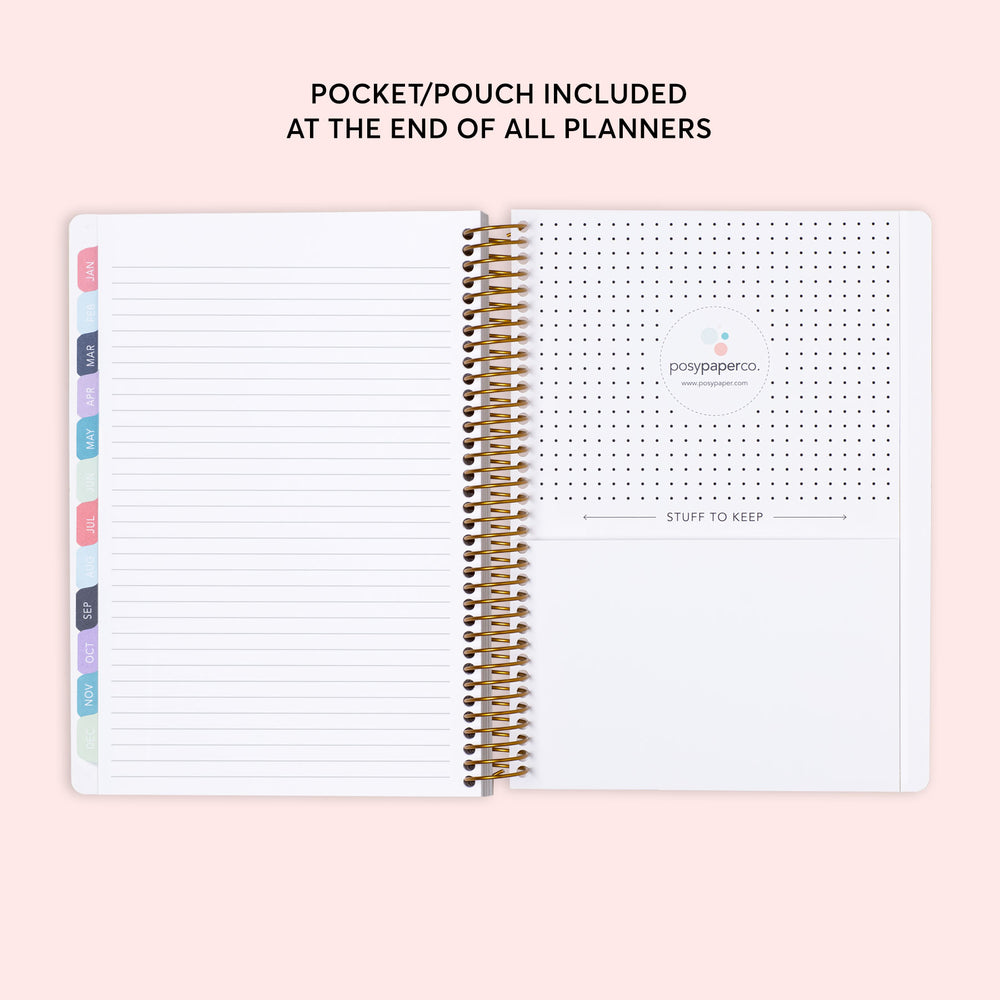 6x9 Weekly Planner - Field Flowers Blue