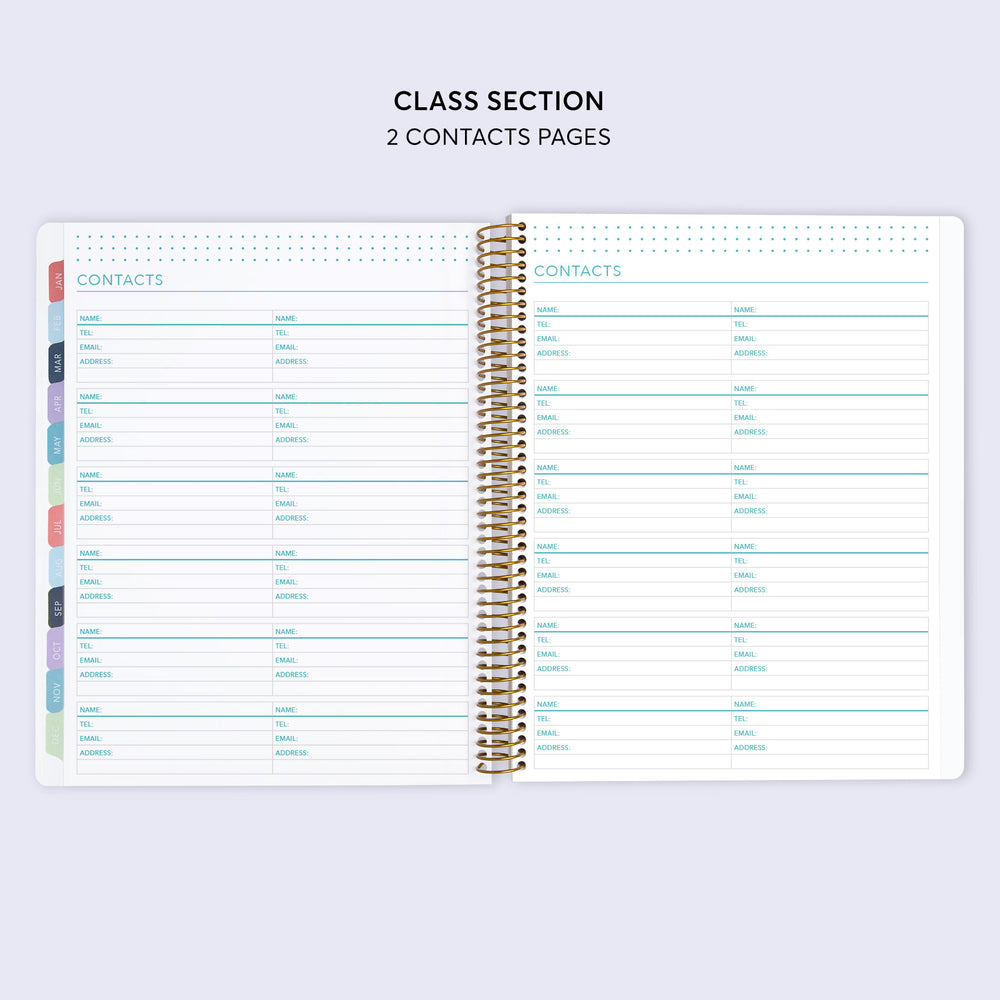 8.5x11 Student Planner - Blue Color Block