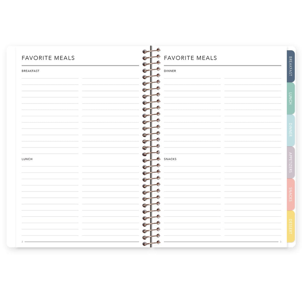 Personalized Recipe Book - Flirty Florals Blush