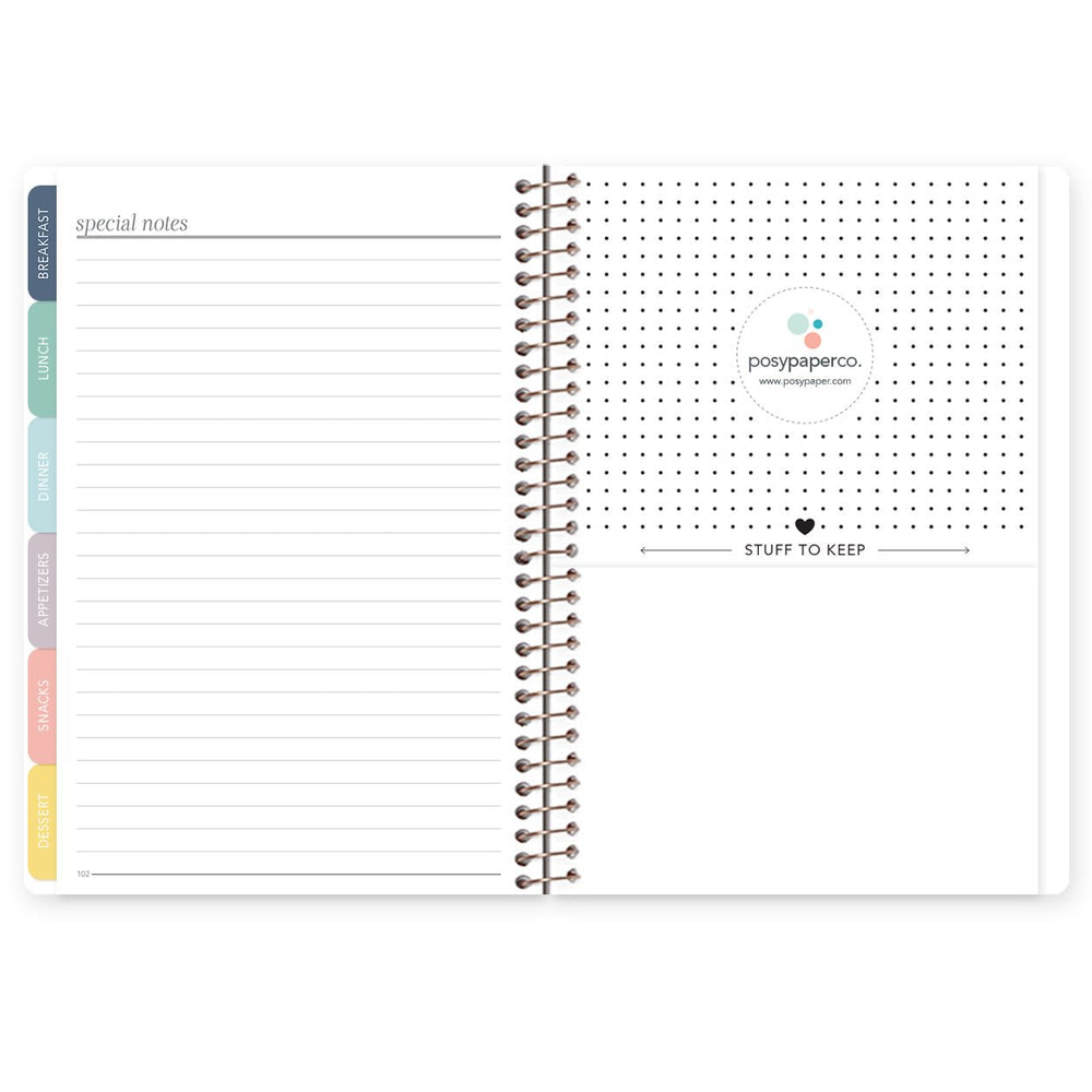 Personalized Recipe Book - Flirty Florals Blush