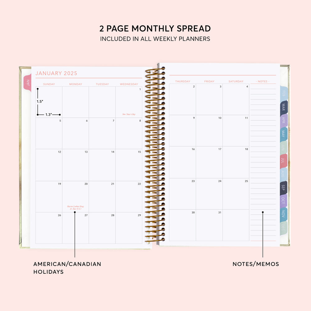 
                  
                    a planner book with a spiral bound page
                  
                