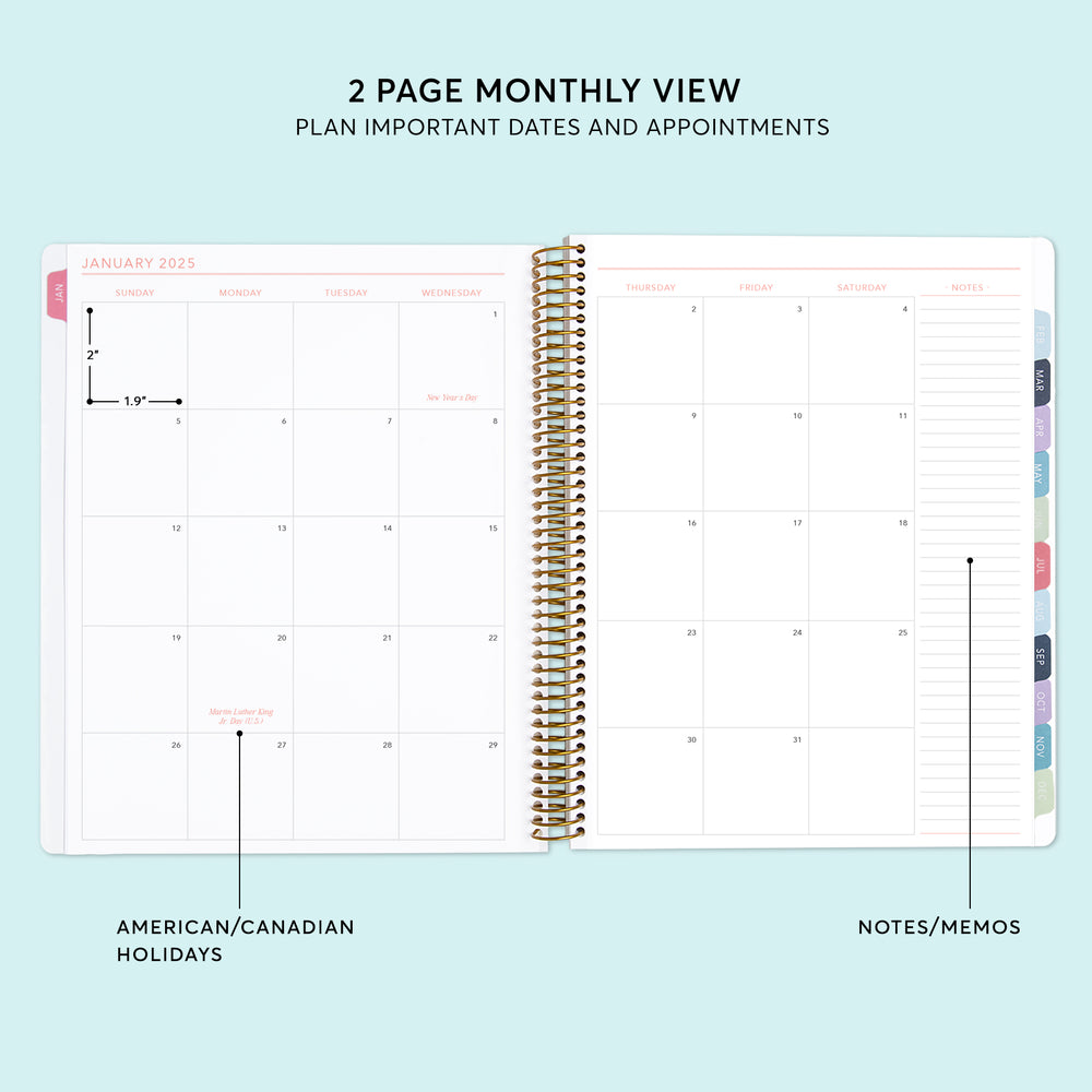 a planner with a planner page on it