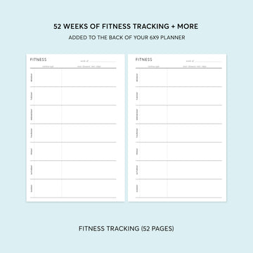 Fitness Planning Section - for 6x9 planners