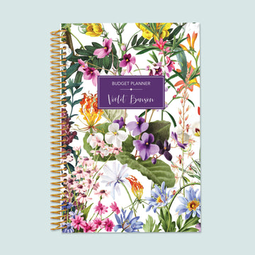 6x9 Budget Planner - Colorful Floral White