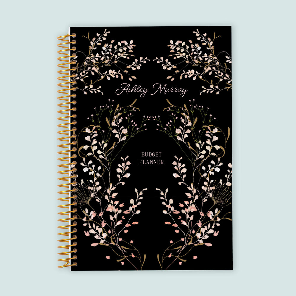 6x9 Budget Planner - Flower Frame Pink