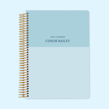 6x9 Daily Planner - Blue Color Block