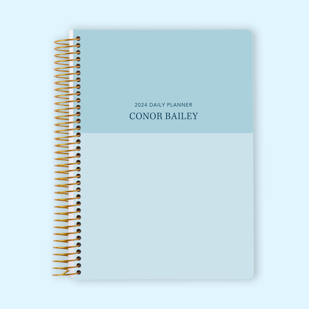 6x9 Daily Planner - Blue Color Block