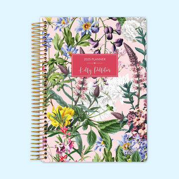 6x9 Daily Planner - Colorful Florals Pink