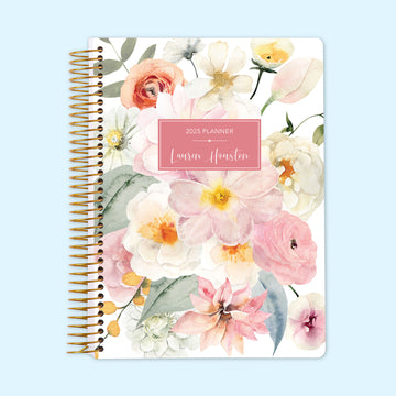 6x9 Daily Planner - Flirty Florals Blush