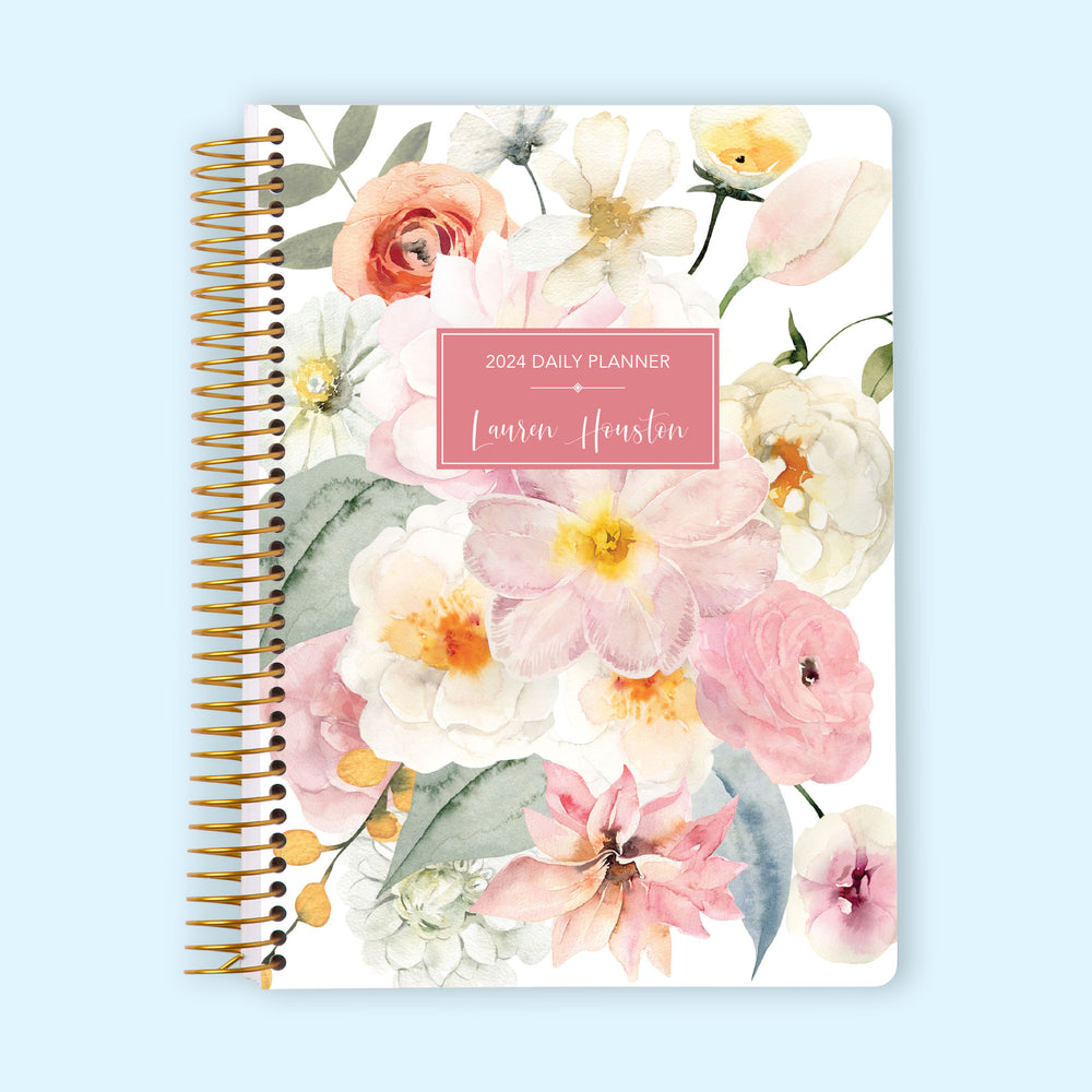 6x9 Daily Planner - Flirty Florals Blush