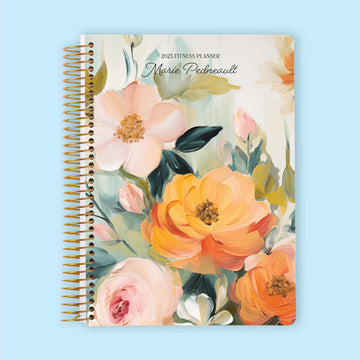 6x9 Fitness Planner - Blossom Dreams Orange Green