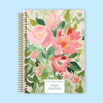 6x9 Fitness Planner - Blossom Dreams Pink Green