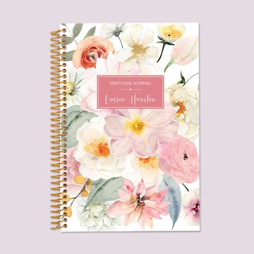6x9 Gratitude Journal - Flirty Florals Blush
