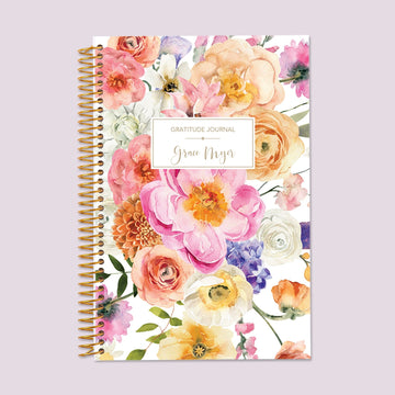 6x9 Gratitude Journal - Flirty Florals Colorful