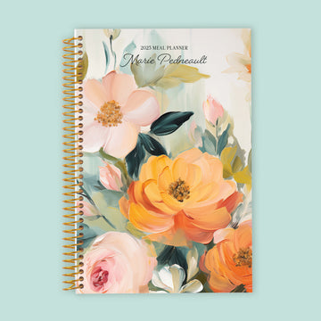 6x9 Meal Planner - Blossom Dreams Orange Green