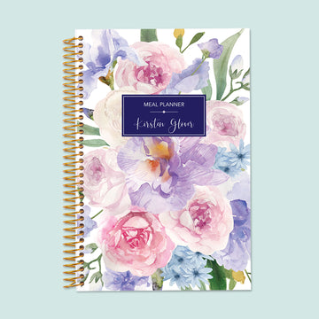 6x9 Meal Planner - Flirty Florals Mauve