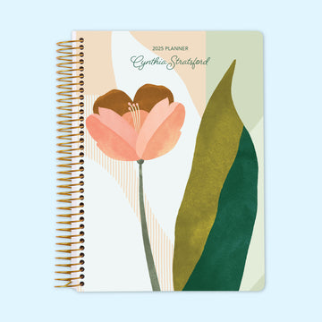 6x9 Monthly Planner - Abstract Florals Multicolor
