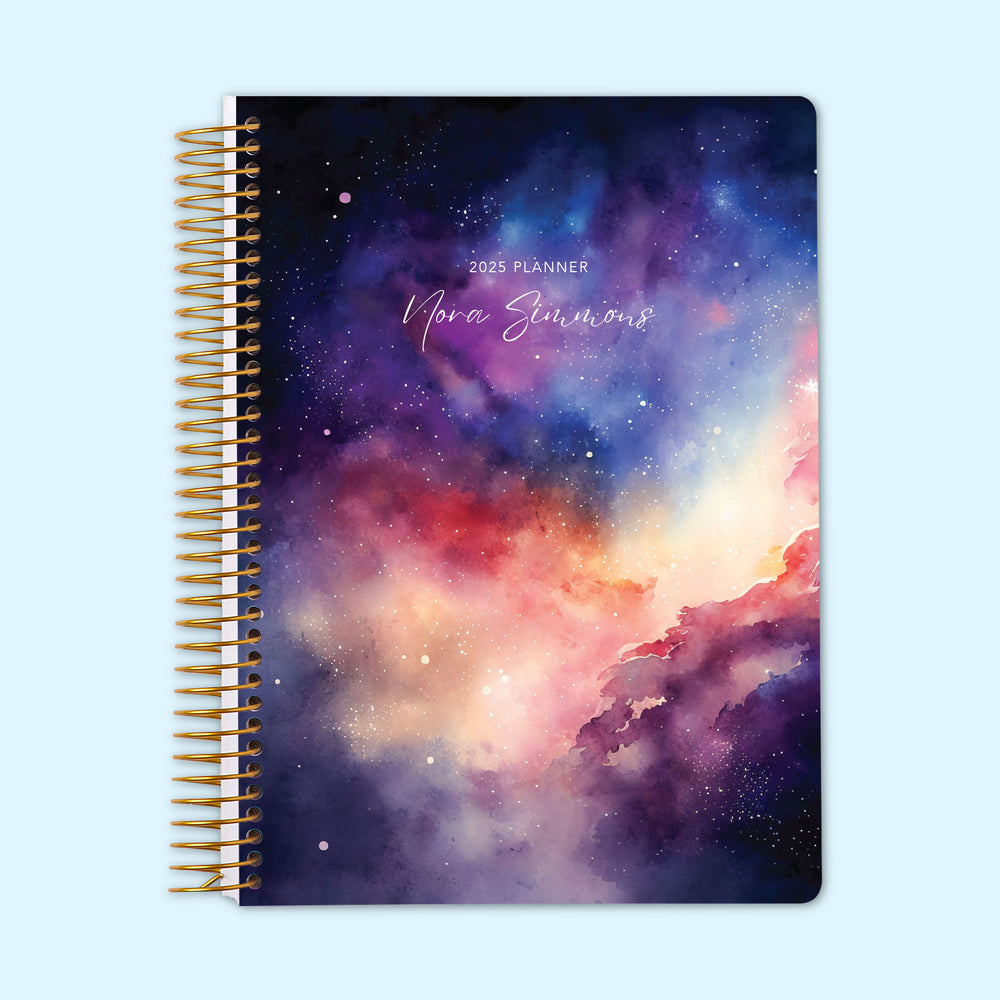 6x9 Monthly Planner - Space Galaxy Colourful