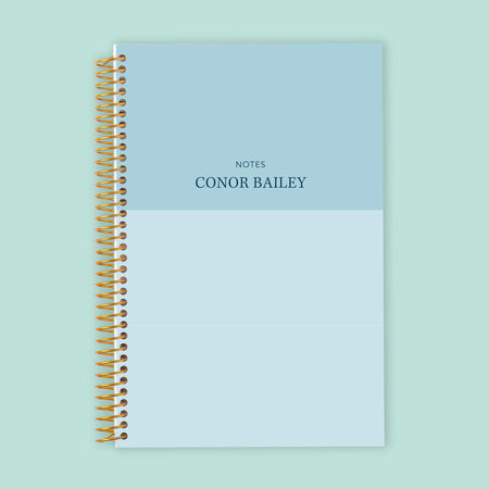 6x9 Notebook/Journal - Blue Color Block