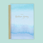 6x9 Notebook/Journal - Blue Lavender Watercolor Gradient