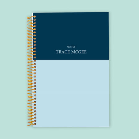 6x9 Notebook/Journal - Blue Navy Color Block