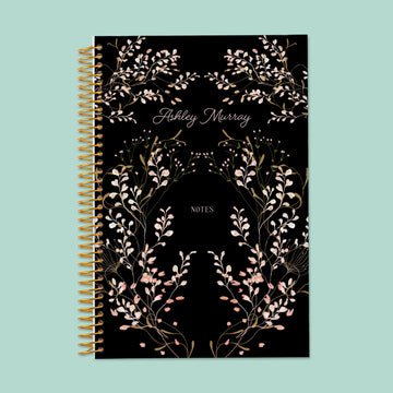 6x9 Notebook/Journal - Flower Frame Pink