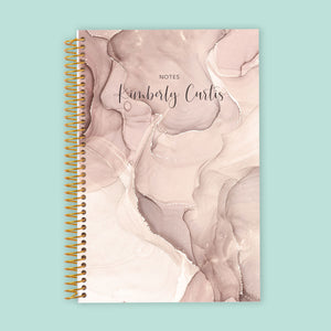 6x9 Notebook/Journal - Neutral Abstract Ink - Posy Paper Co.