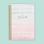 6x9 Notebook/Journal - Pink Grey Watercolor Gradient