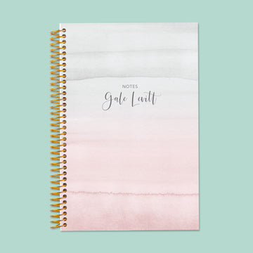 6x9 Notebook/Journal - Pink Grey Watercolor Gradient