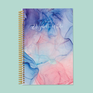 6x9 Notebook/Journal - Pink Purple Flowing Ink