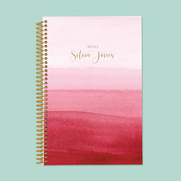 6x9 Notebook/Journal - Pink Watercolor Ombré