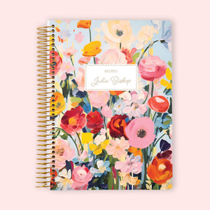 
                  
                    Personalized recipe book with a Blossom Dreams Colorful cover, designed for organizing family recipes, meal planning, and preserving favorite dishes.
                  
                