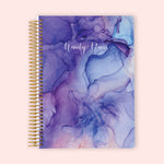 Personalized Recipe Book - Purple Flowing Ink