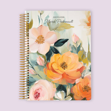 6x9 Self Care Planner - Blossom Dreams Orange Green