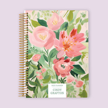 6x9 Self Care Planner - Blossom Dreams Pink Green