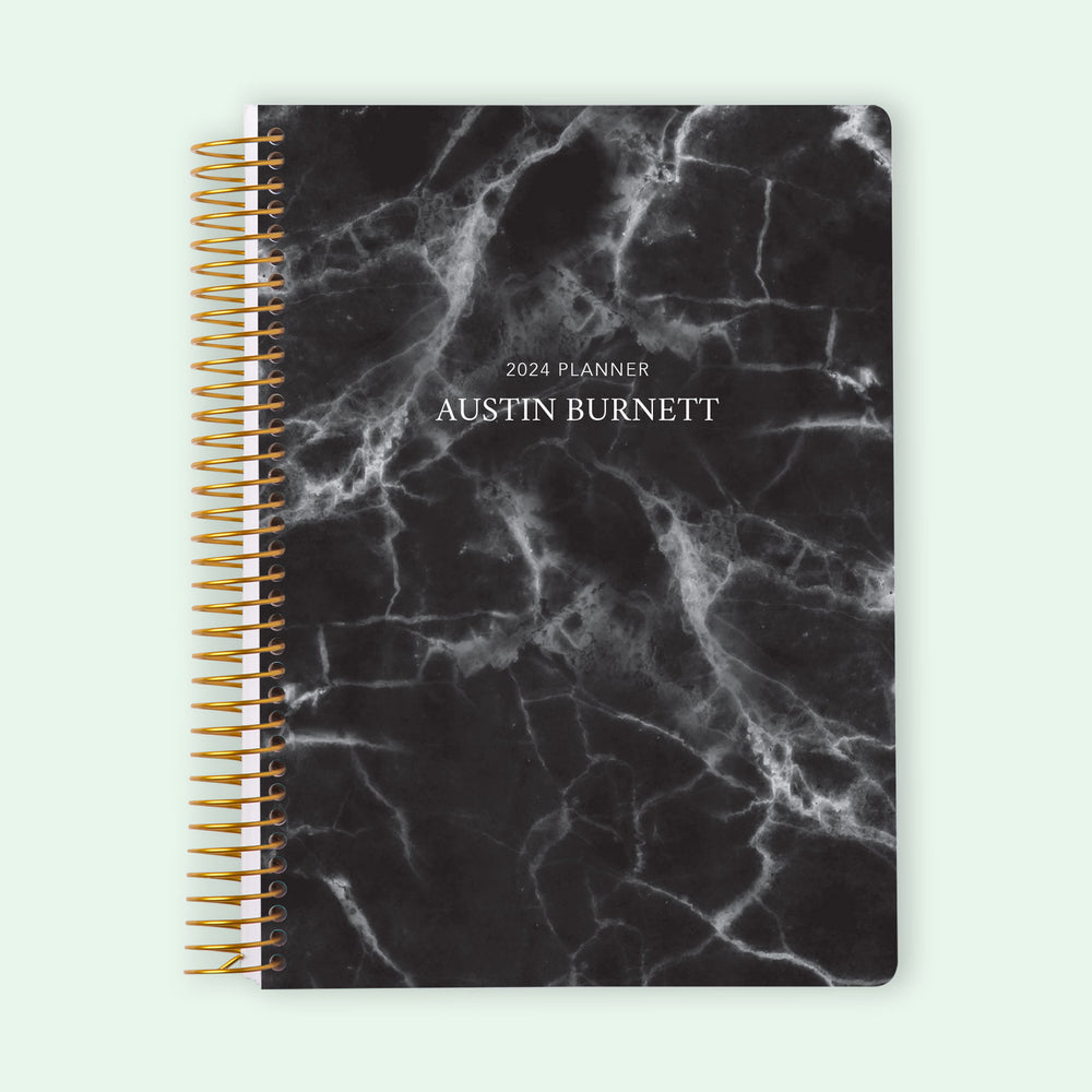 6x9 Student Planner - Black Marble