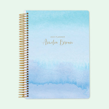 6x9 Student Planner - Blue Lavender Watercolor Gradient