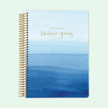 6x9 Student Planner - Blue Watercolor Ombré