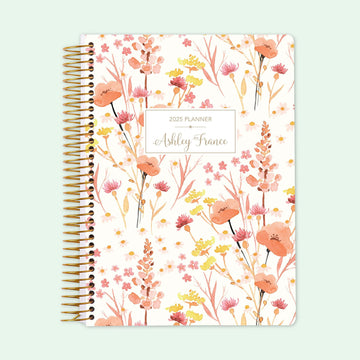 6x9 Student Planner - Field Flowers Pink