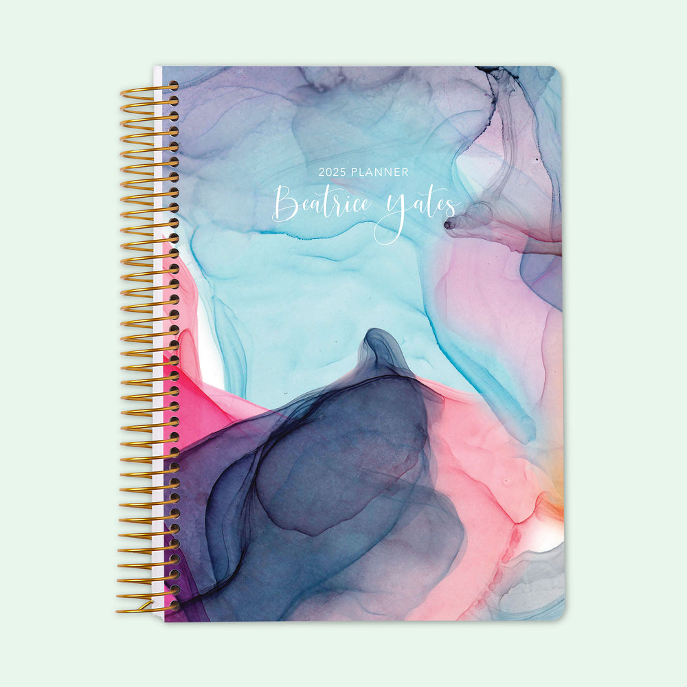 6x9 Student Planner - Multicolor Flowing Ink