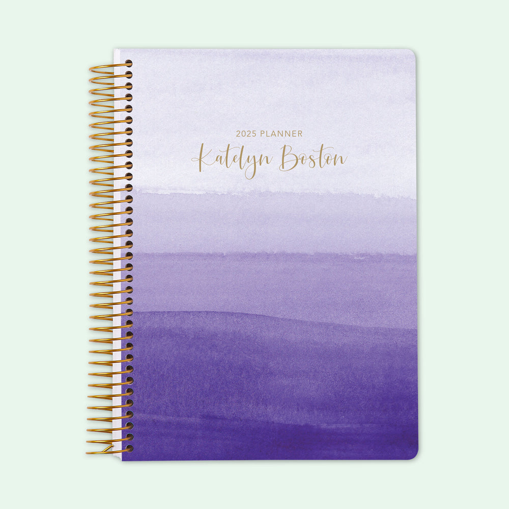 6x9 Student Planner - Purple Watercolor Ombré