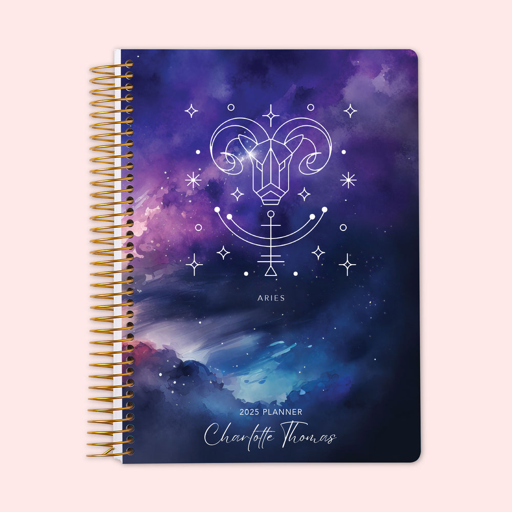 6x9 Weekly Planner - Aries Zodiac Sign