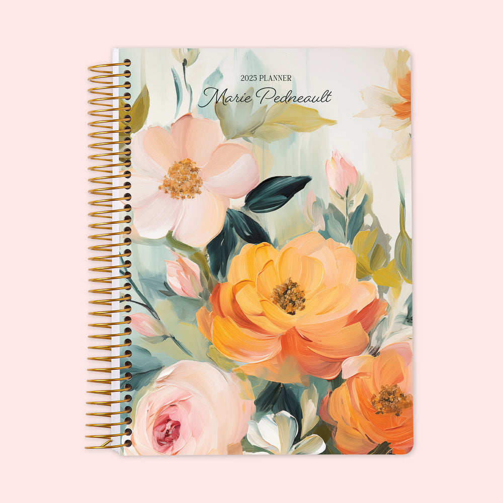 6x9 Weekly Planner - Blossom Dreams Orange Green