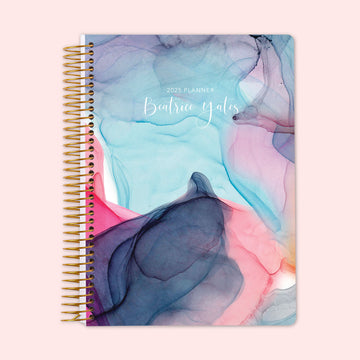 6x9 Weekly Planner - Multicolor Flowing Ink