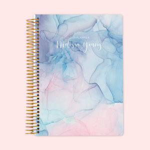 
                  
                    6x9 Weekly Planner - Pink Blue Flowing Ink
                  
                