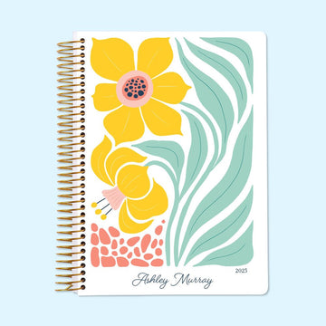 6x9 Daily Planner - Artful Flowers Daffodil