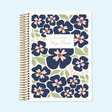 6x9 Monthly Planner - Secret Garden Midnight Garden
